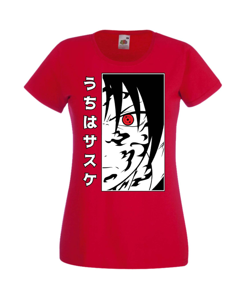 Дамска Тениска Manga Anime Naruto Sasuke Uchiha 01