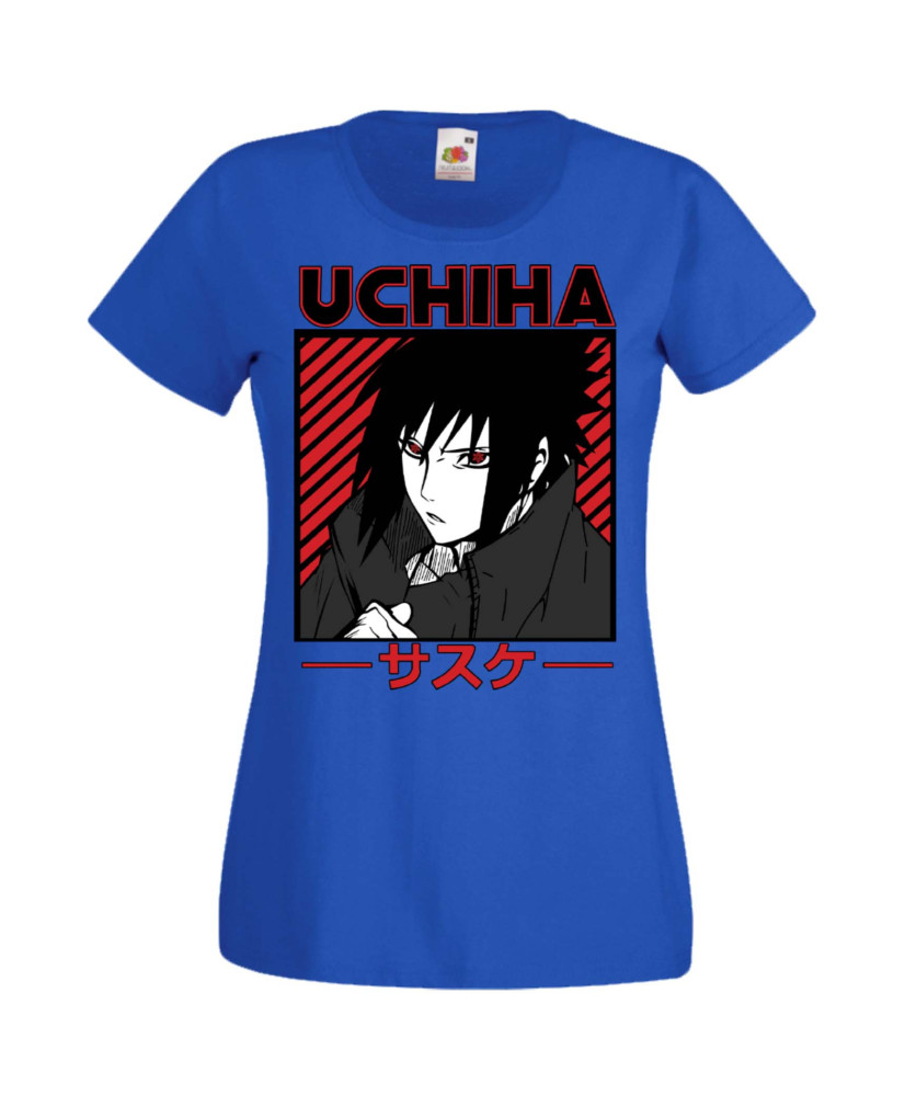 Дамска Тениска Manga Anime Naruto Sasuke Uchiha 02