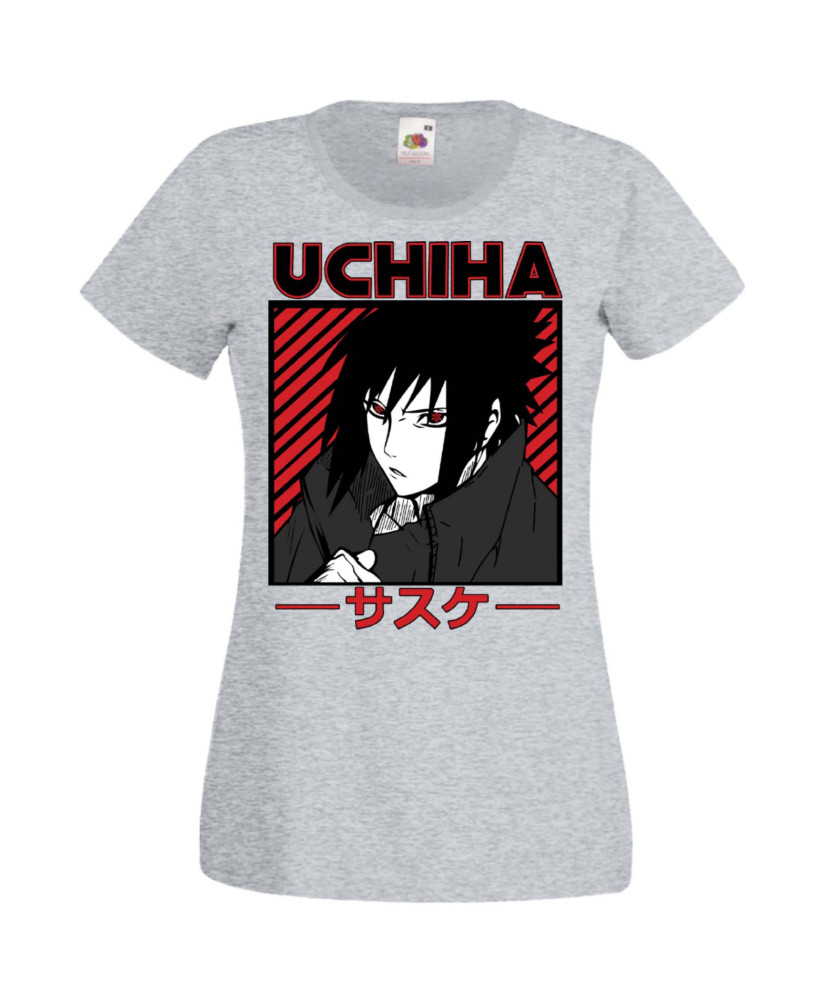 Дамска Тениска Manga Anime Naruto Sasuke Uchiha 02