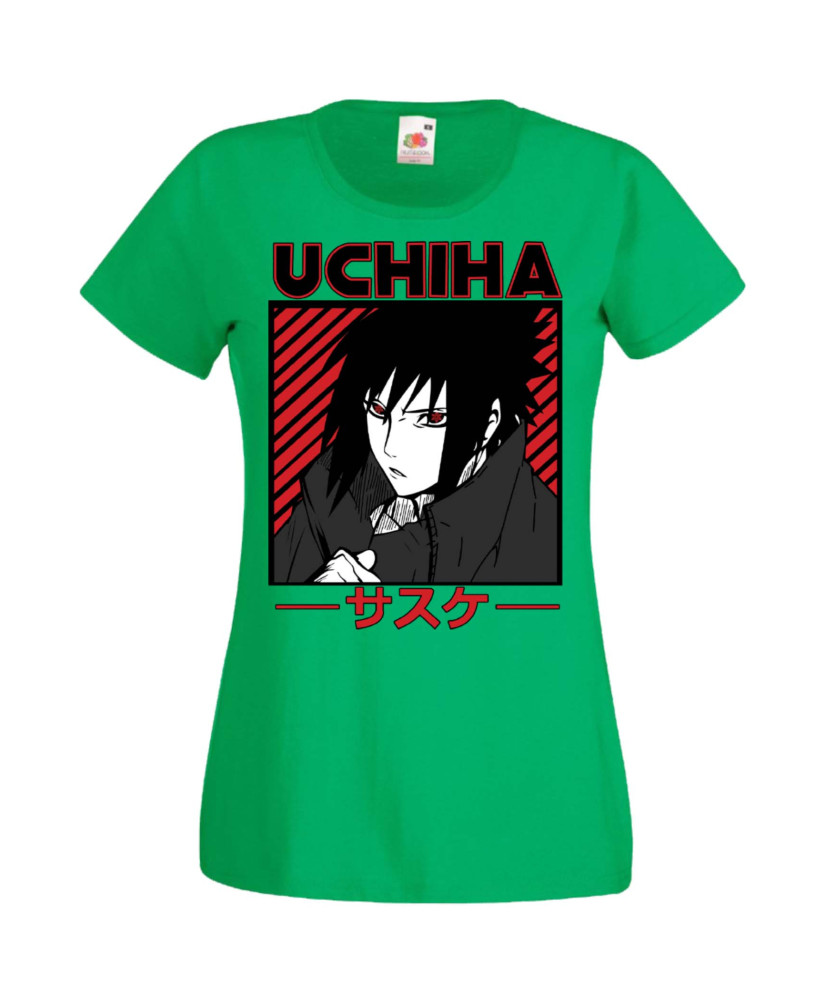 Дамска Тениска Manga Anime Naruto Sasuke Uchiha 02