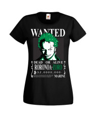 Дамска Тениска Manga Anime One Piece Roronoa Zoro 01