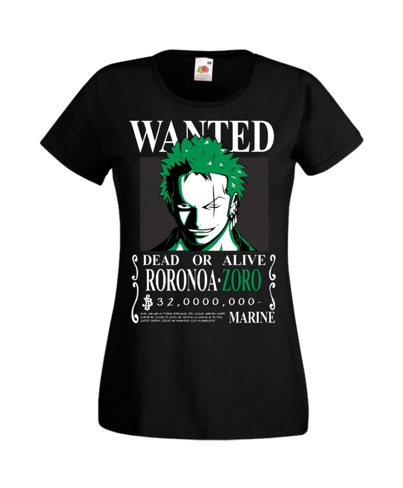 Дамска Тениска Manga Anime One Piece Roronoa Zoro 01 Дамска Тениска Manga Anime One Piece Roronoa Zoro 01