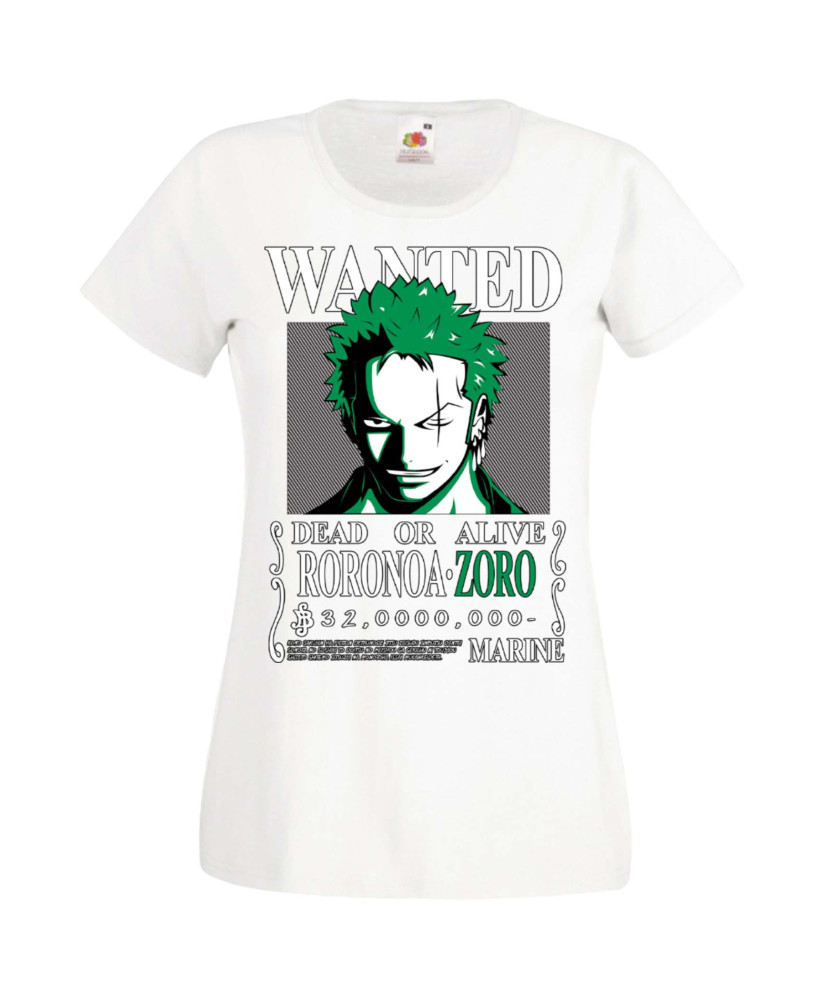 Дамска Тениска Manga Anime One Piece Roronoa Zoro 01 Дамска Тениска Manga Anime One Piece Roronoa Zoro 01