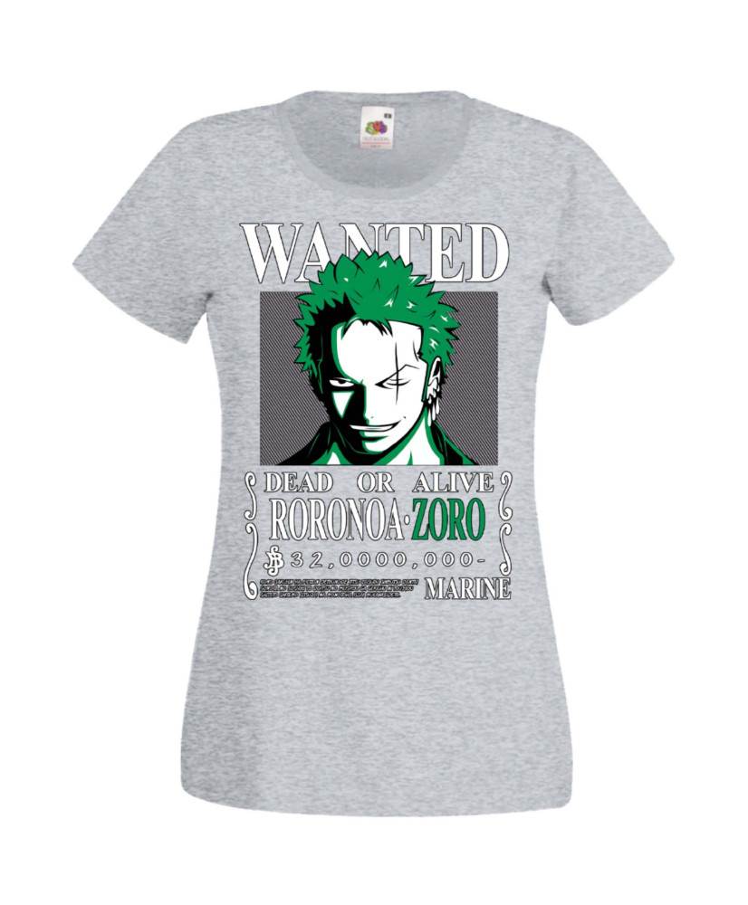 Дамска Тениска Manga Anime One Piece Roronoa Zoro 01 Дамска Тениска Manga Anime One Piece Roronoa Zoro 01