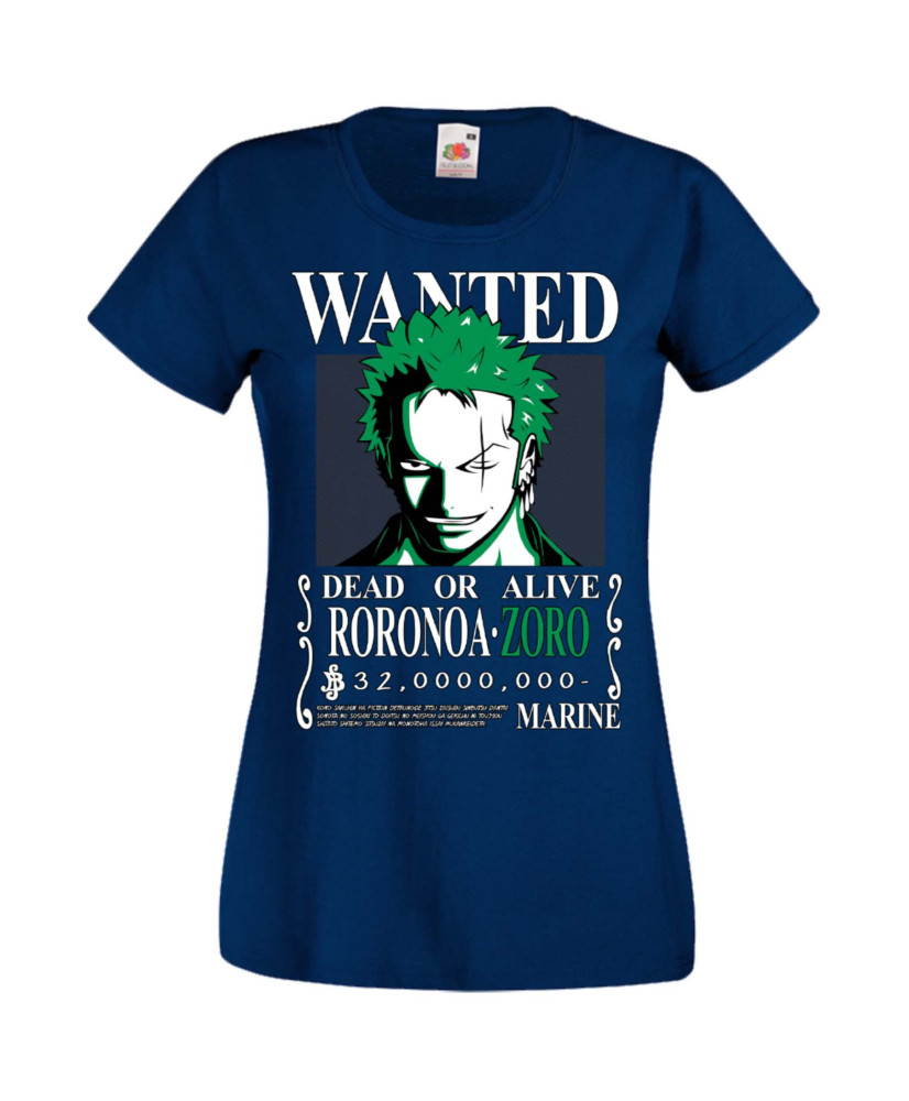 Дамска Тениска Manga Anime One Piece Roronoa Zoro 01 Дамска Тениска Manga Anime One Piece Roronoa Zoro 01