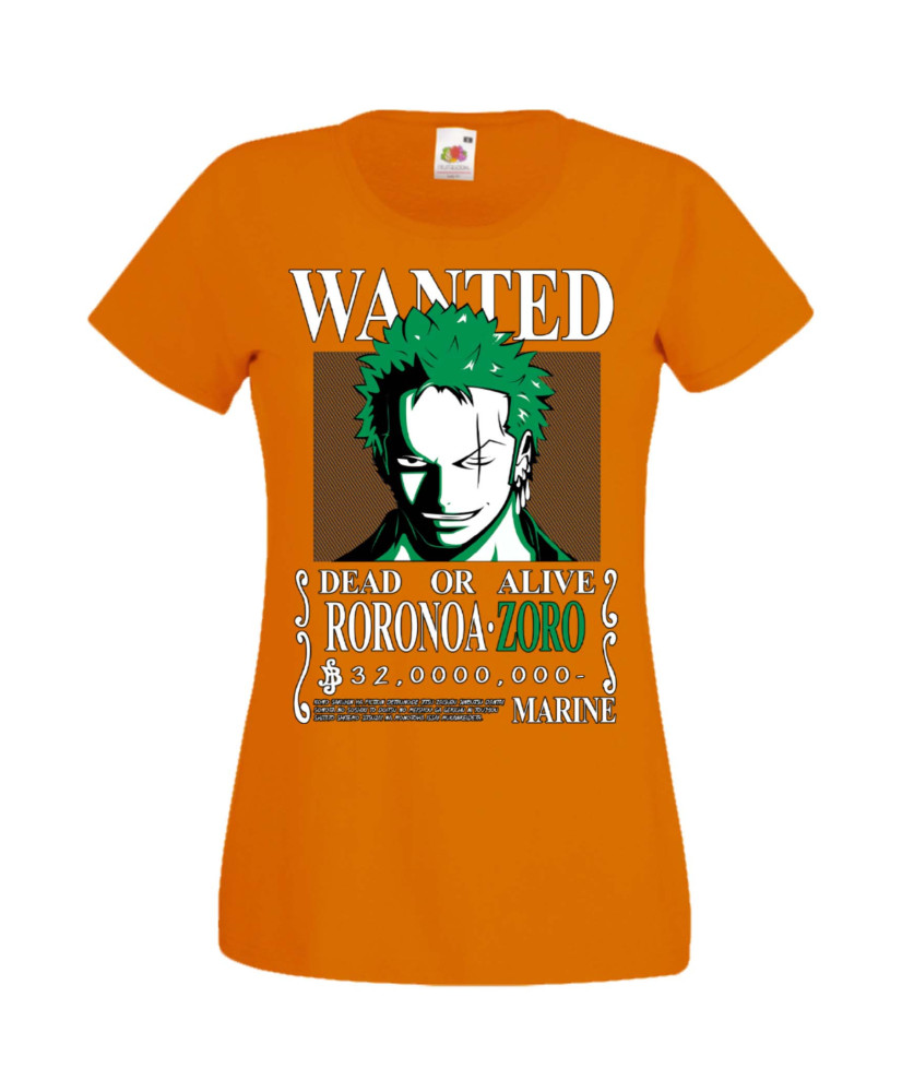 Дамска Тениска Manga Anime One Piece Roronoa Zoro 01 Дамска Тениска Manga Anime One Piece Roronoa Zoro 01