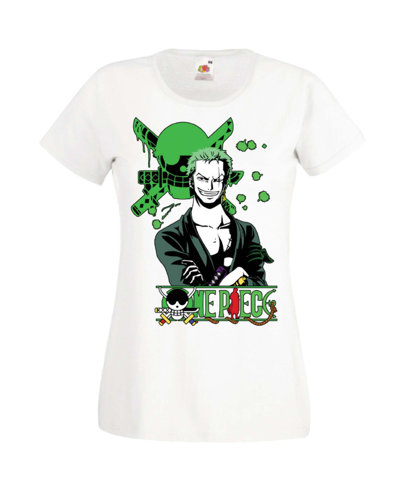 Дамска Тениска Manga Anime One Piece Roronoa Zoro 03 Дамска Тениска Manga Anime One Piece Roronoa Zoro 03