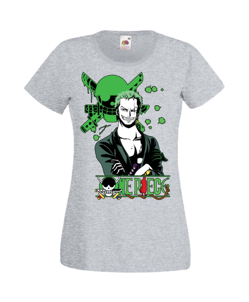 Дамска Тениска Manga Anime One Piece Roronoa Zoro 03 Дамска Тениска Manga Anime One Piece Roronoa Zoro 03