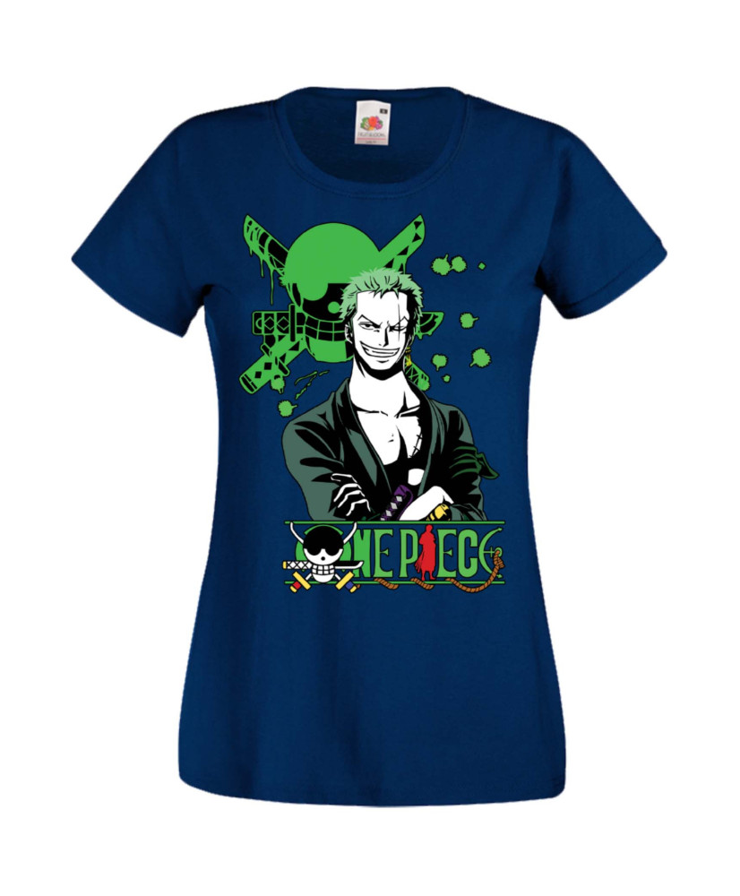 Дамска Тениска Manga Anime One Piece Roronoa Zoro 03 Дамска Тениска Manga Anime One Piece Roronoa Zoro 03