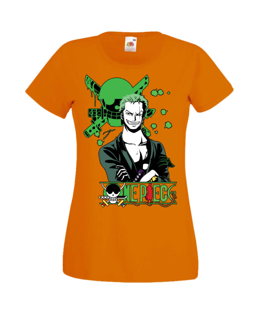 Дамска Тениска Manga Anime One Piece Roronoa Zoro 03 Дамска Тениска Manga Anime One Piece Roronoa Zoro 03