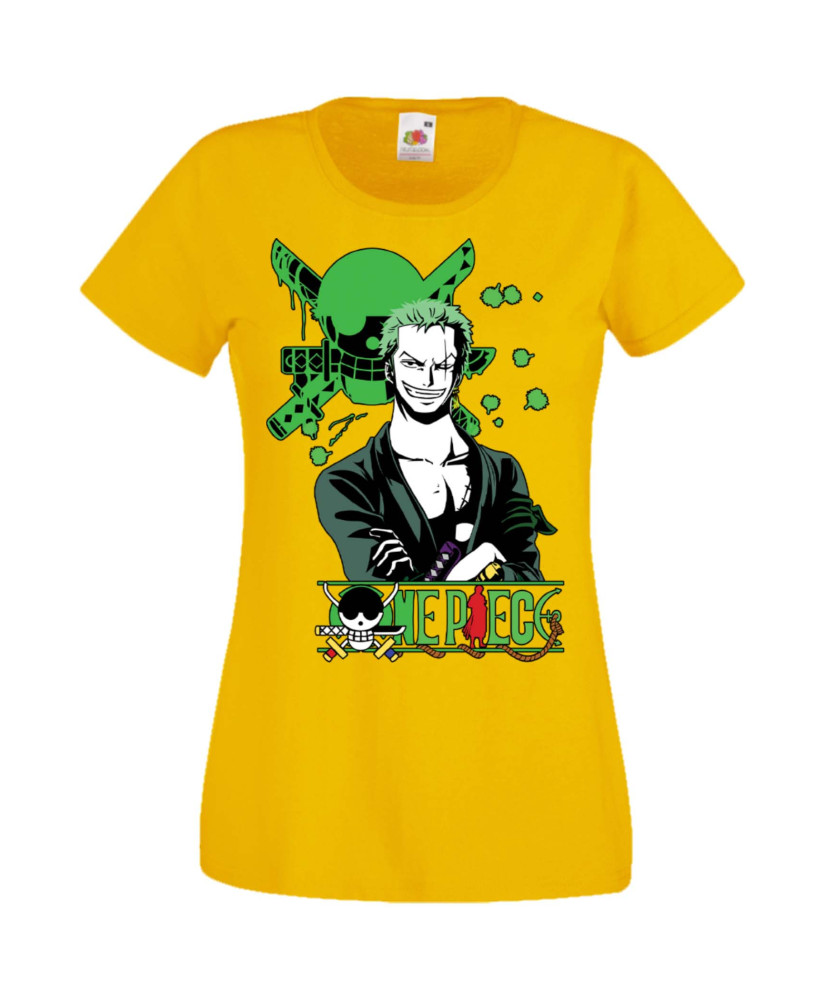 Дамска Тениска Manga Anime One Piece Roronoa Zoro 03 Дамска Тениска Manga Anime One Piece Roronoa Zoro 03