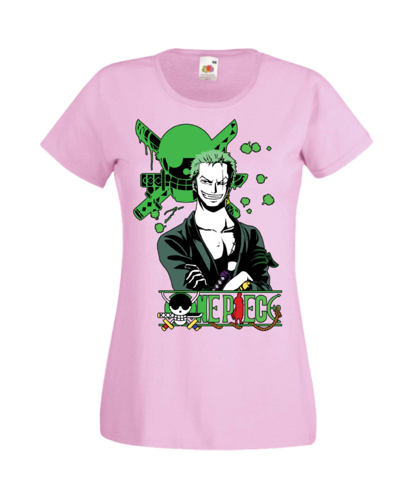 Дамска Тениска Manga Anime One Piece Roronoa Zoro 03 Дамска Тениска Manga Anime One Piece Roronoa Zoro 03
