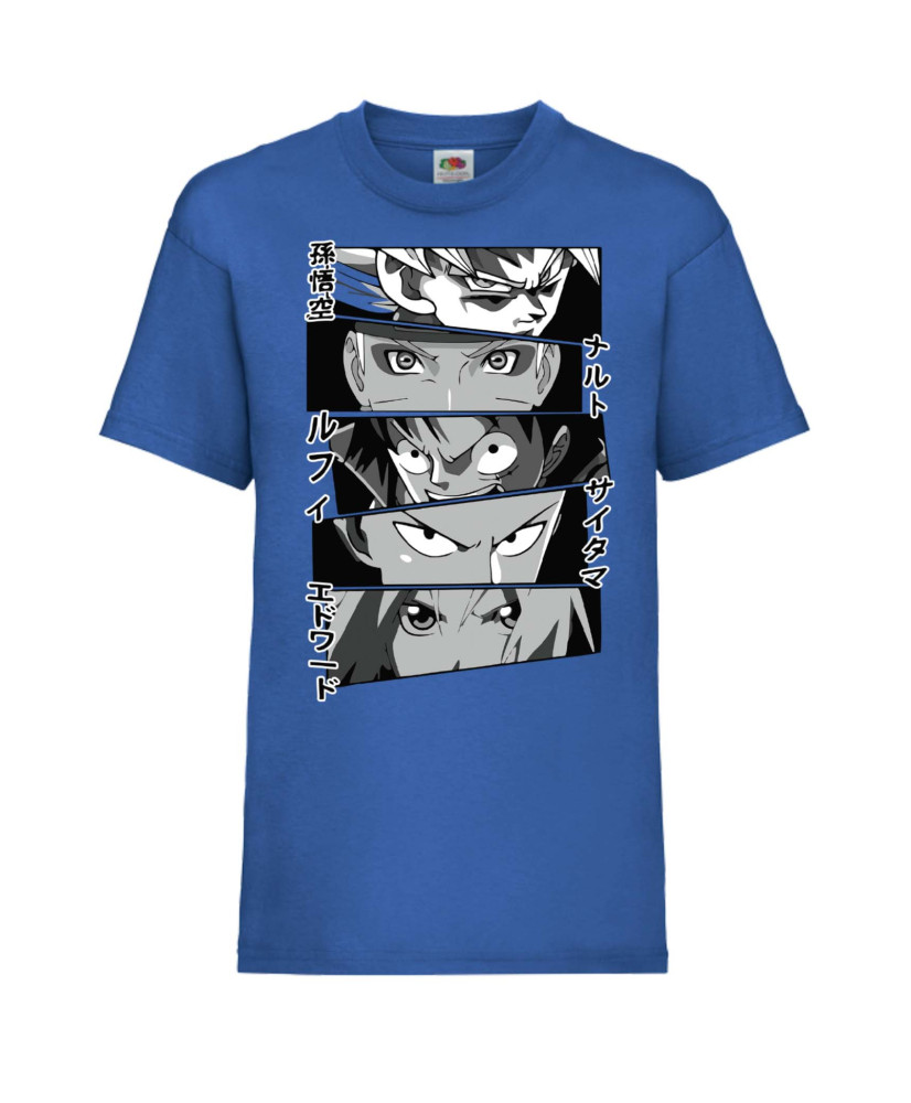 Детска Тениска Anime Heroes Naruto Goku Luffy Sakura Japan Animation Детска Тениска Anime Heroes Naruto Goku Luffy Sakura Japan Animation