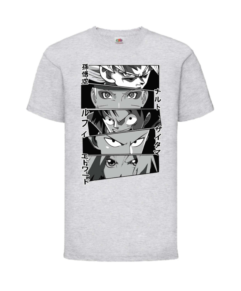 Детска Тениска Anime Heroes Naruto Goku Luffy Sakura Japan Animation Детска Тениска Anime Heroes Naruto Goku Luffy Sakura Japan Animation