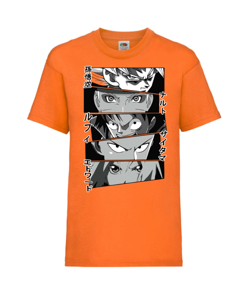 Детска Тениска Anime Heroes Naruto Goku Luffy Sakura Japan Animation Детска Тениска Anime Heroes Naruto Goku Luffy Sakura Japan Animation