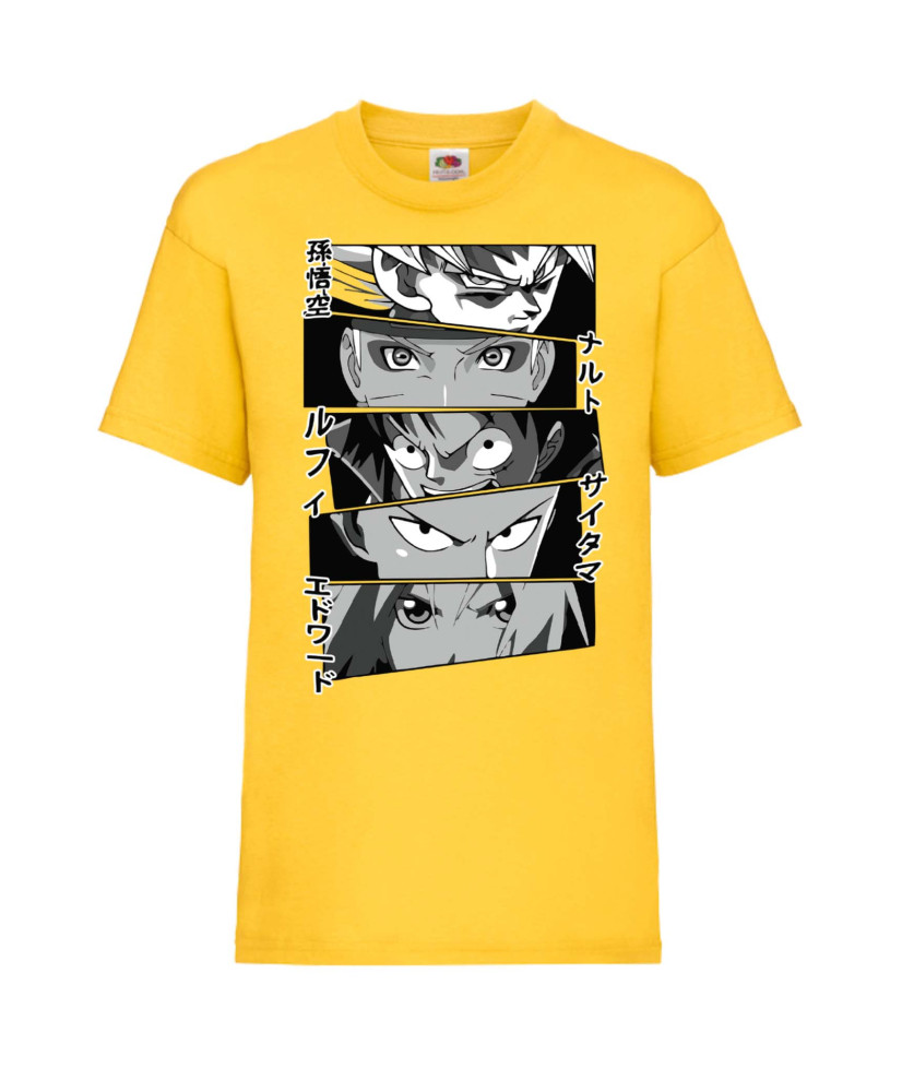 Детска Тениска Anime Heroes Naruto Goku Luffy Sakura Japan Animation Детска Тениска Anime Heroes Naruto Goku Luffy Sakura Japan Animation