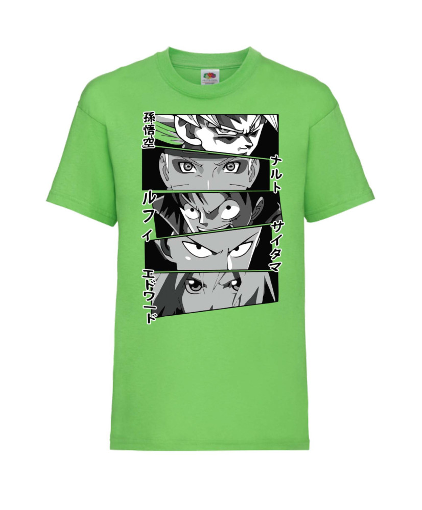 Детска Тениска Anime Heroes Naruto Goku Luffy Sakura Japan Animation Детска Тениска Anime Heroes Naruto Goku Luffy Sakura Japan Animation