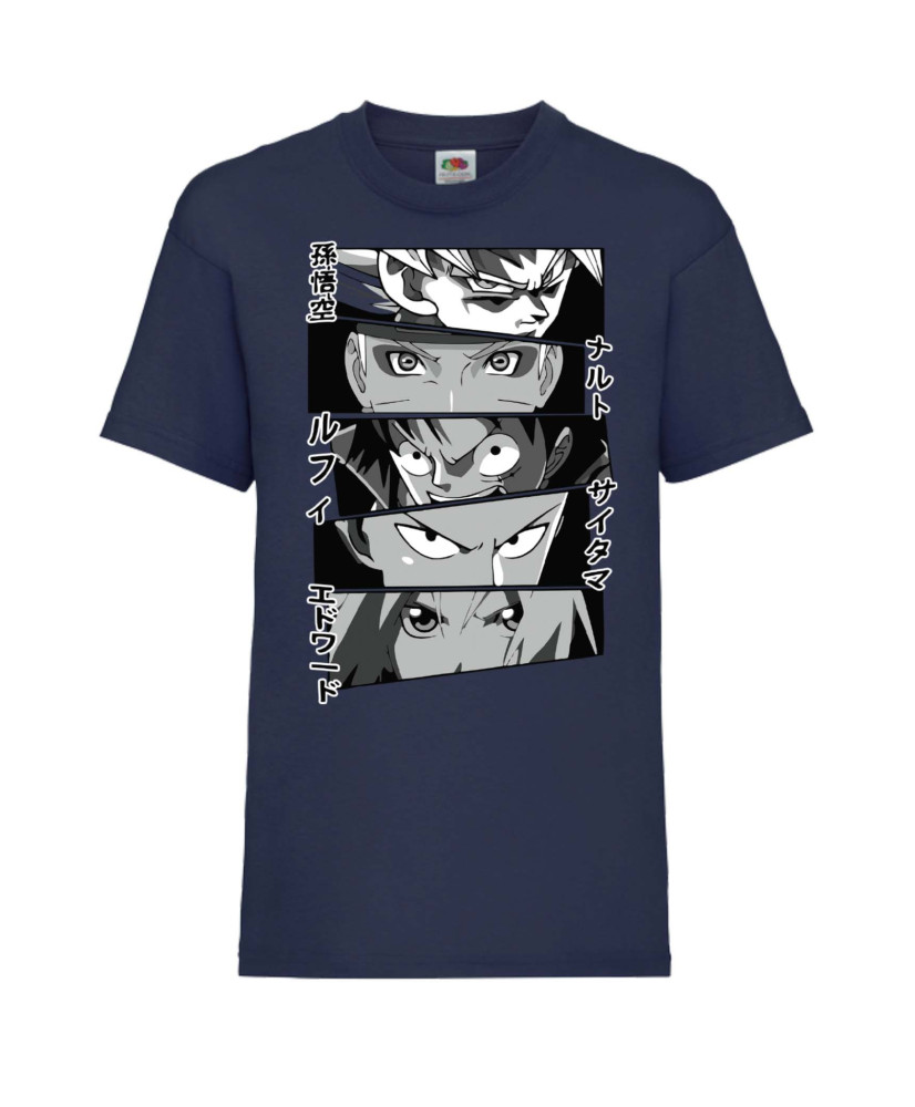 Детска Тениска Anime Heroes Naruto Goku Luffy Sakura Japan Animation Детска Тениска Anime Heroes Naruto Goku Luffy Sakura Japan Animation