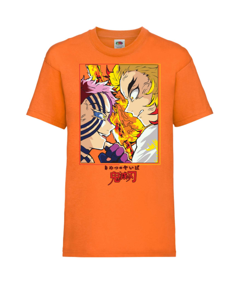 Детска Тениска Demon Slayer Rengoku Vs Akaza Japan Animation