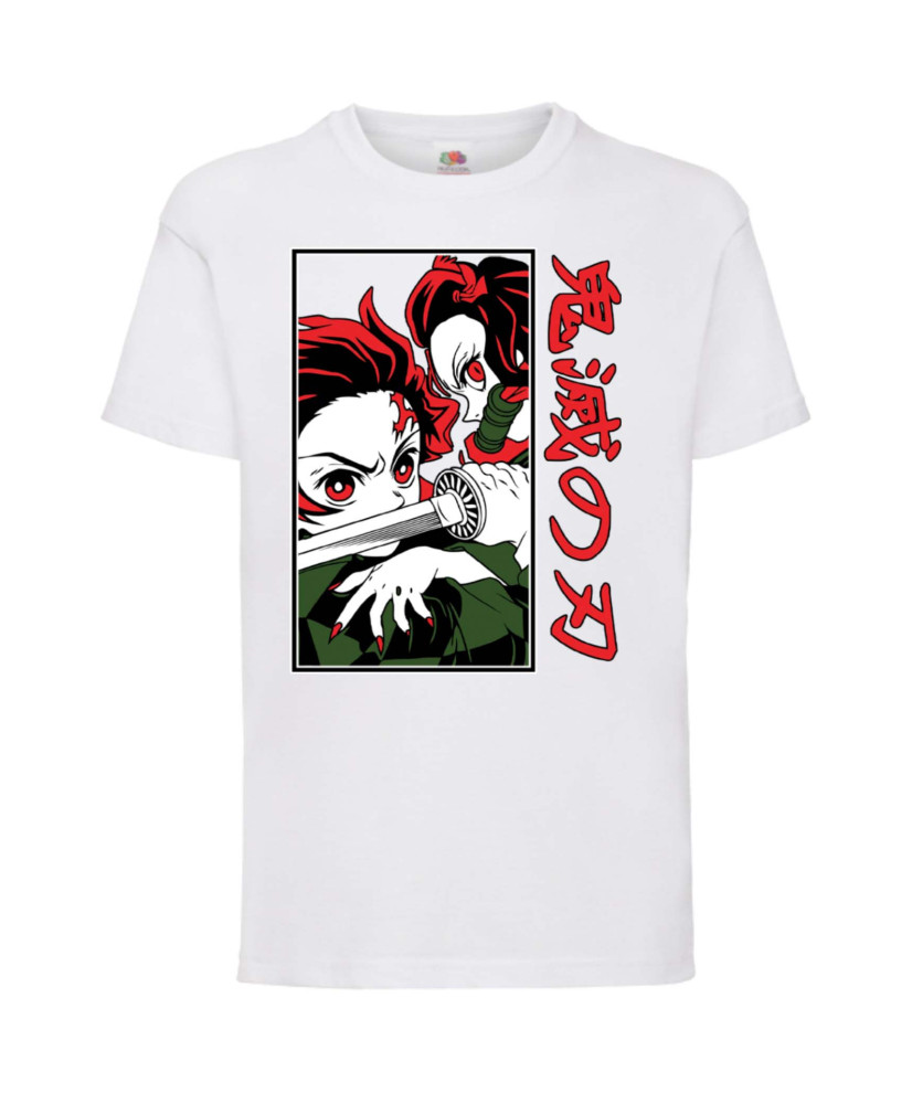 Детска Тениска Demon Slayer Tanjiro Nezuko Fighting Japan Animation