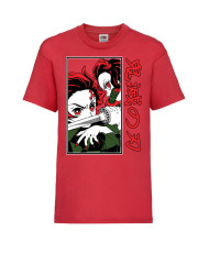 Детска Тениска Demon Slayer Tanjiro Nezuko Fighting Japan Animation