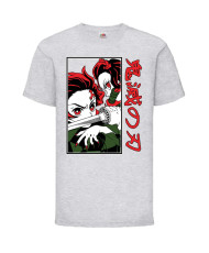 Детска Тениска Demon Slayer Tanjiro Nezuko Fighting Japan Animation