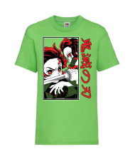 Детска Тениска Demon Slayer Tanjiro Nezuko Fighting Japan Animation