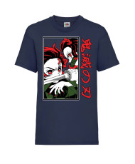 Детска Тениска Demon Slayer Tanjiro Nezuko Fighting Japan Animation