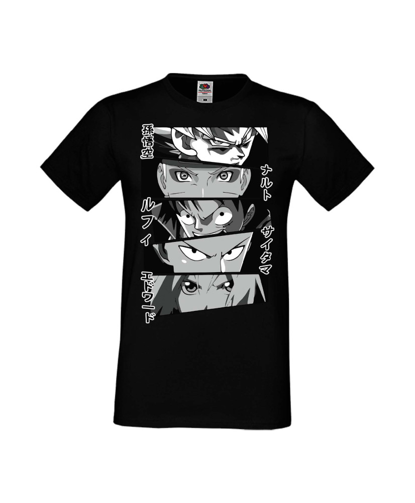 Мъжка Тениска Manga Anime Anime Heroes Naruto Goku Luffy Sakura Мъжка Тениска Manga Anime Anime Heroes Naruto Goku Luffy Sakura