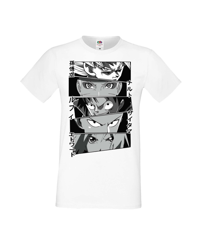 Мъжка Тениска Manga Anime Anime Heroes Naruto Goku Luffy Sakura Мъжка Тениска Manga Anime Anime Heroes Naruto Goku Luffy Sakura
