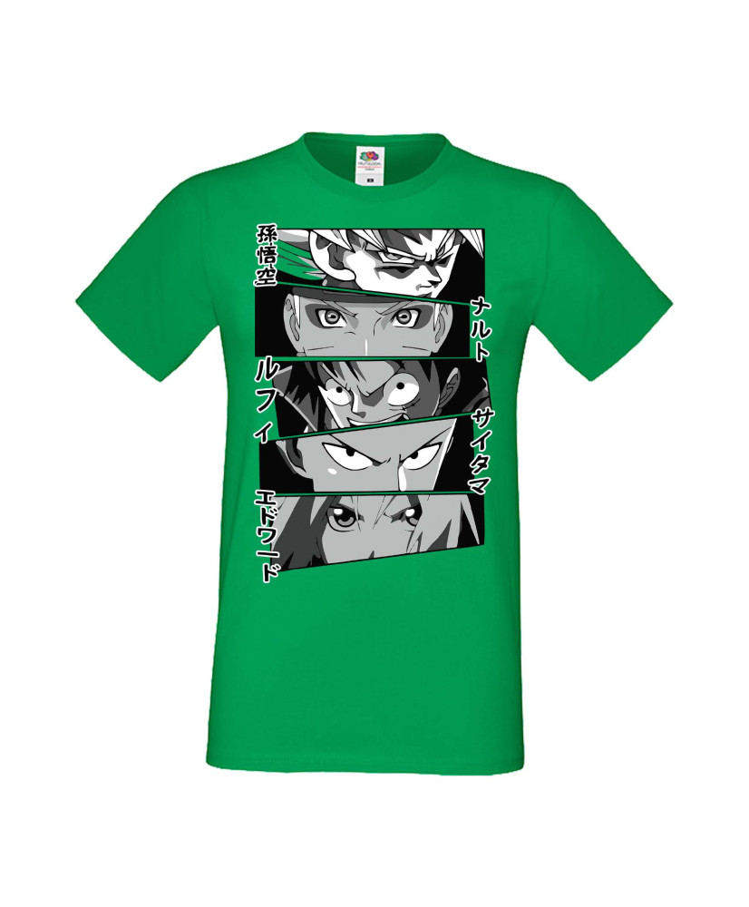 Мъжка Тениска Manga Anime Anime Heroes Naruto Goku Luffy Sakura Мъжка Тениска Manga Anime Anime Heroes Naruto Goku Luffy Sakura