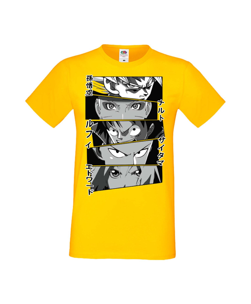 Мъжка Тениска Manga Anime Anime Heroes Naruto Goku Luffy Sakura Мъжка Тениска Manga Anime Anime Heroes Naruto Goku Luffy Sakura