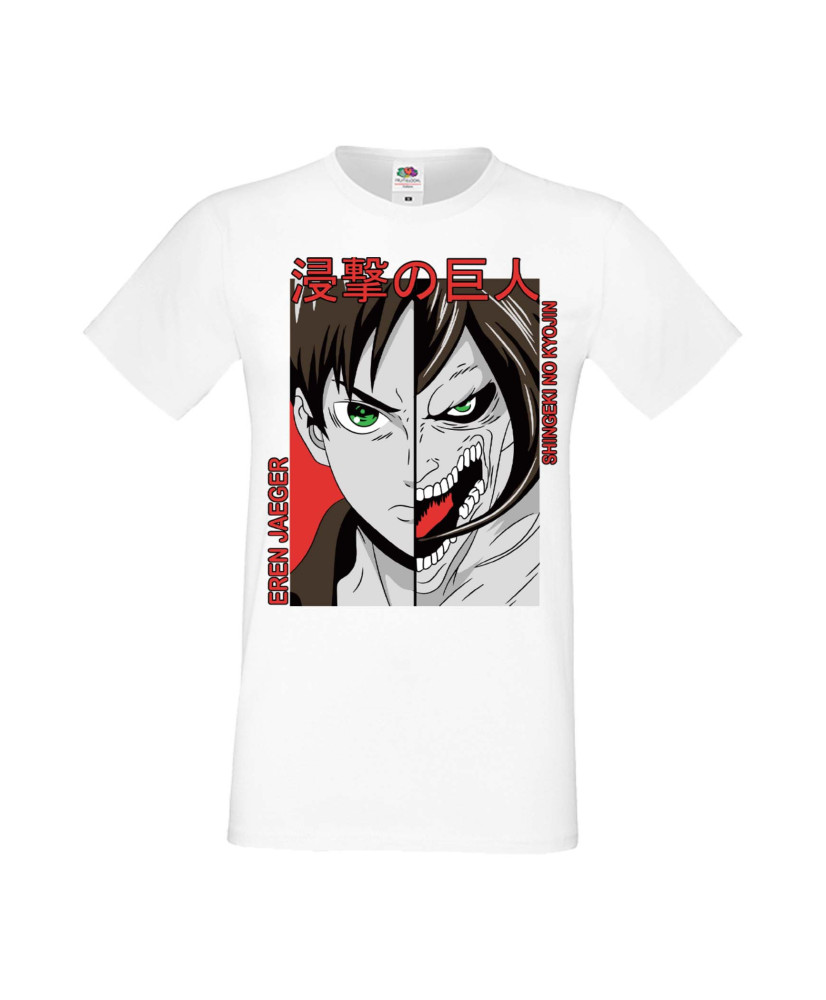 Мъжка Тениска Manga Anime Attack On Titan Eren Jaeger 01