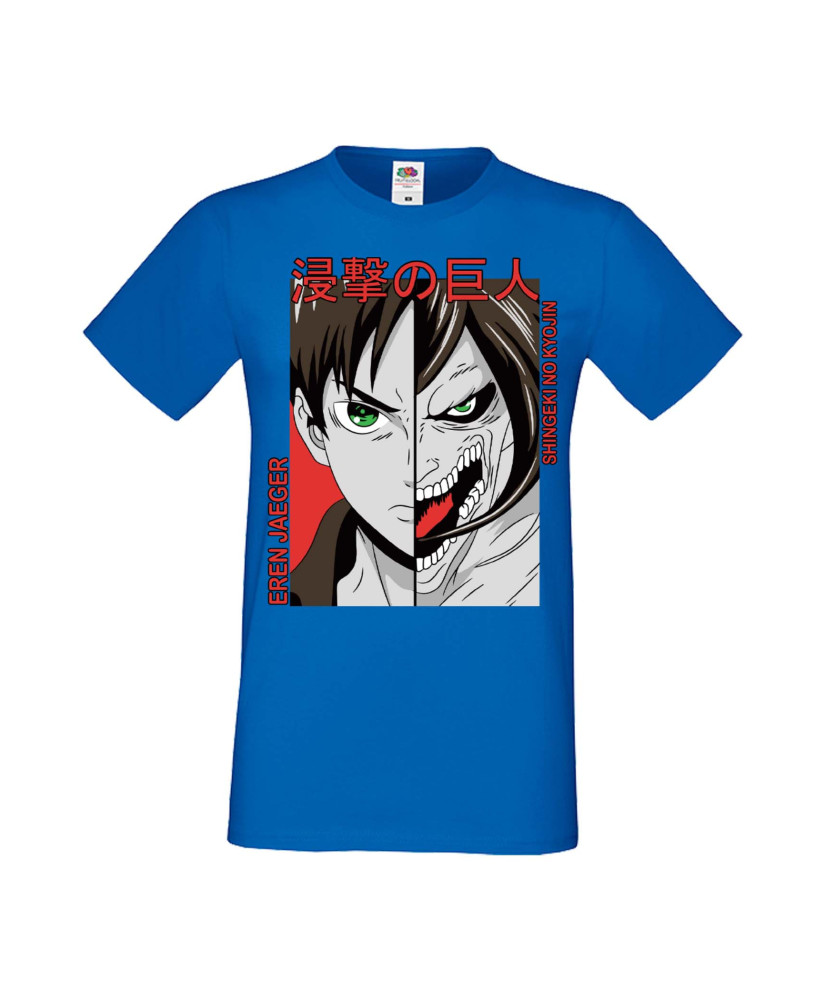 Мъжка Тениска Manga Anime Attack On Titan Eren Jaeger 01 Мъжка Тениска Manga Anime Attack On Titan Eren Jaeger 01