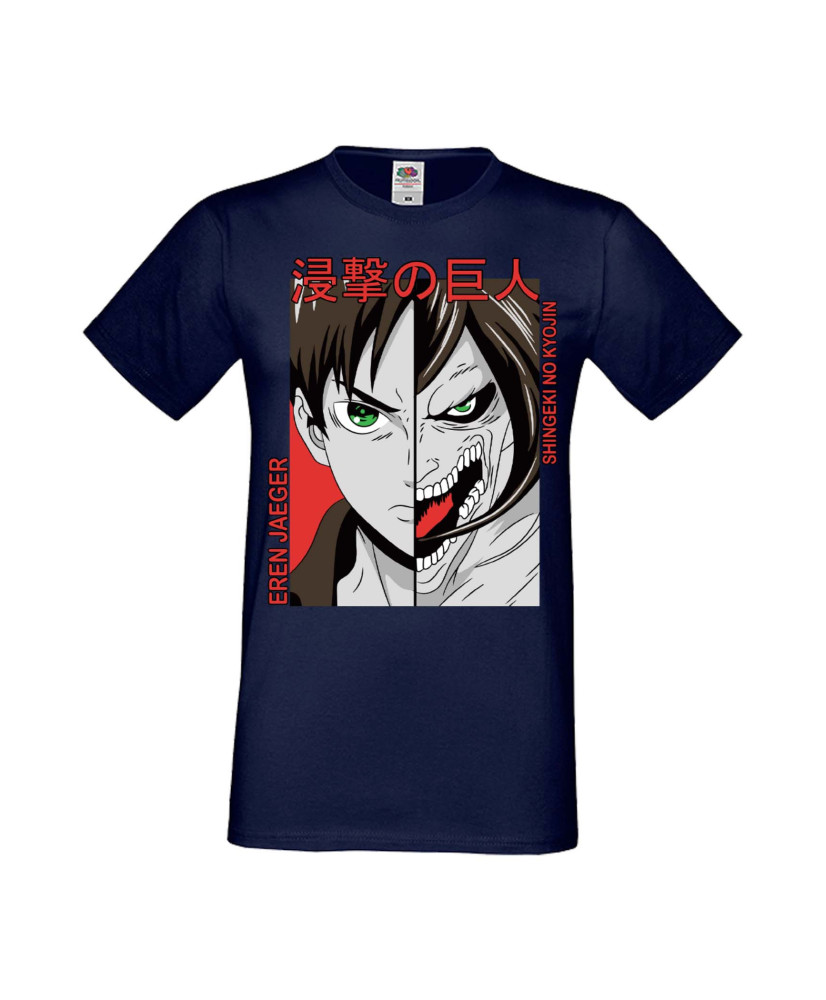 Мъжка Тениска Manga Anime Attack On Titan Eren Jaeger 01