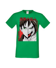Мъжка Тениска Manga Anime Attack On Titan Eren Jaeger 01