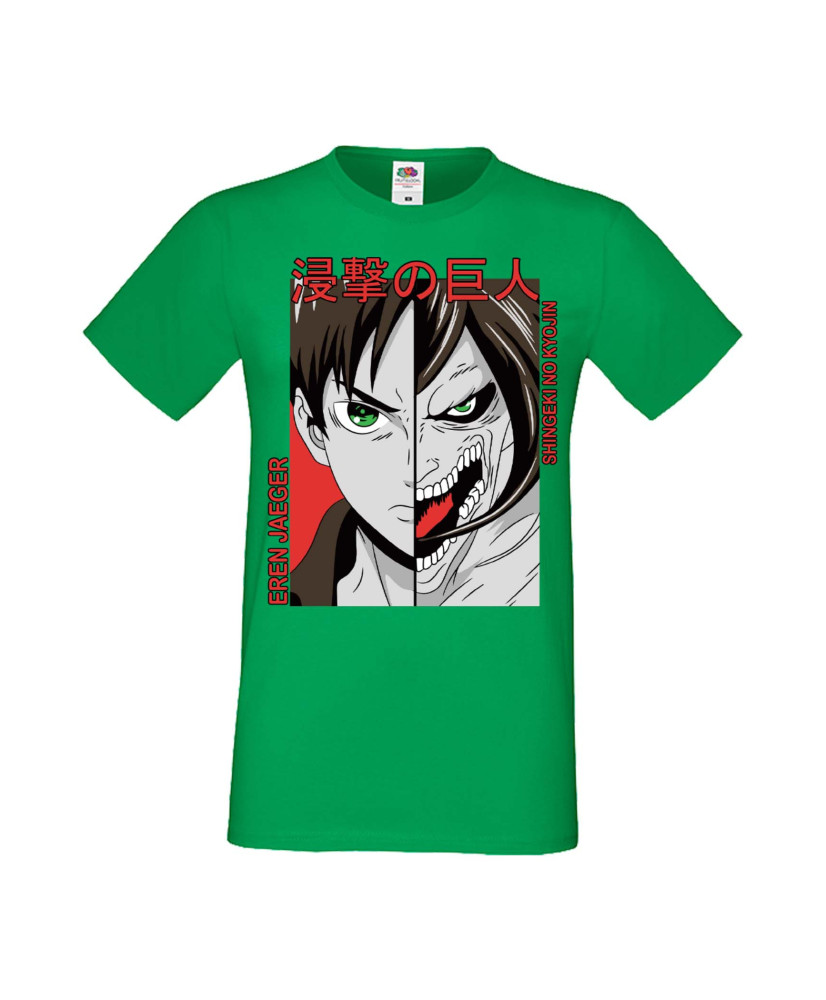 Мъжка Тениска Manga Anime Attack On Titan Eren Jaeger 01 Мъжка Тениска Manga Anime Attack On Titan Eren Jaeger 01