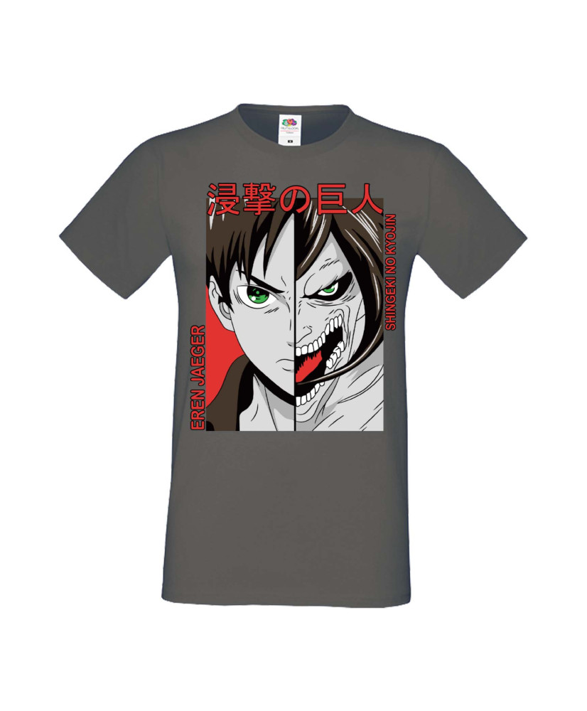 Мъжка Тениска Manga Anime Attack On Titan Eren Jaeger 01 Мъжка Тениска Manga Anime Attack On Titan Eren Jaeger 01