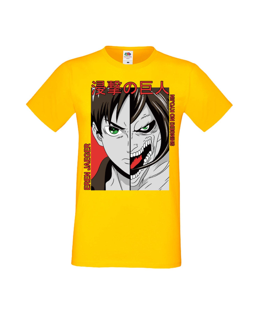 Мъжка Тениска Manga Anime Attack On Titan Eren Jaeger 01