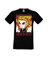 Мъжка Тениска Manga Anime Demon Slayer Kyojuro Rengoku 02