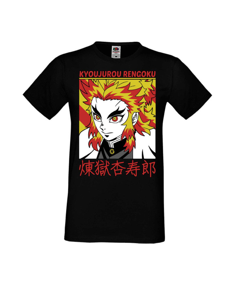 Мъжка Тениска Manga Anime Demon Slayer Kyojuro Rengoku 02