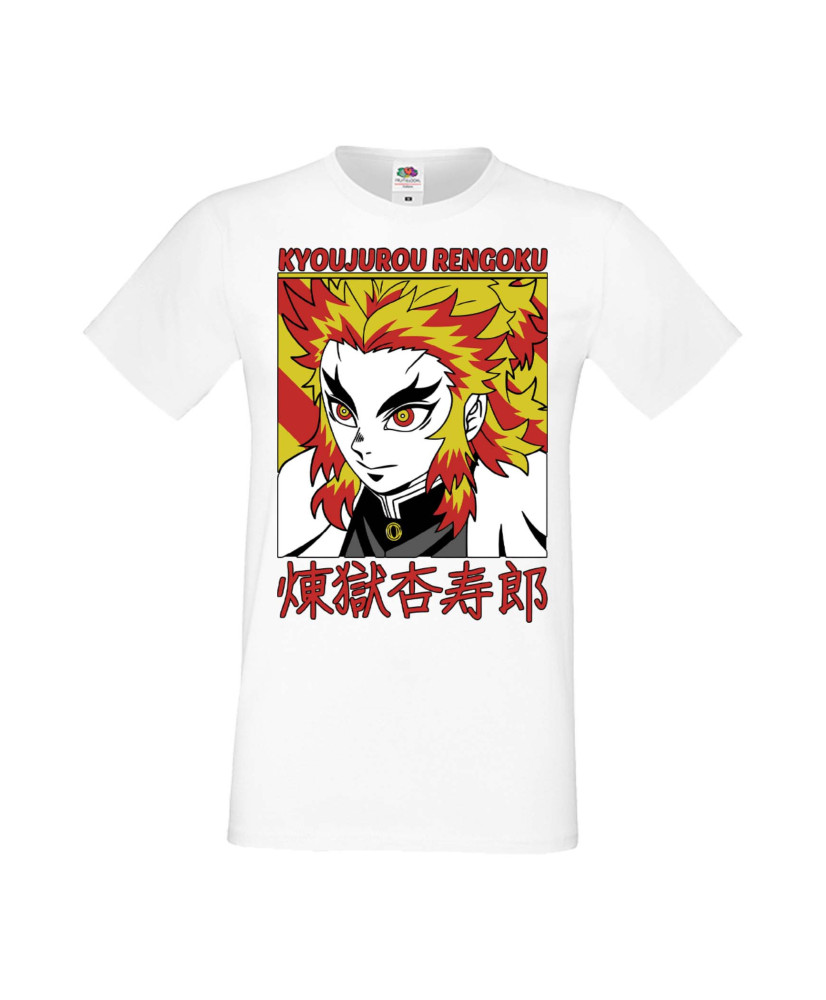 Мъжка Тениска Manga Anime Demon Slayer Kyojuro Rengoku 02