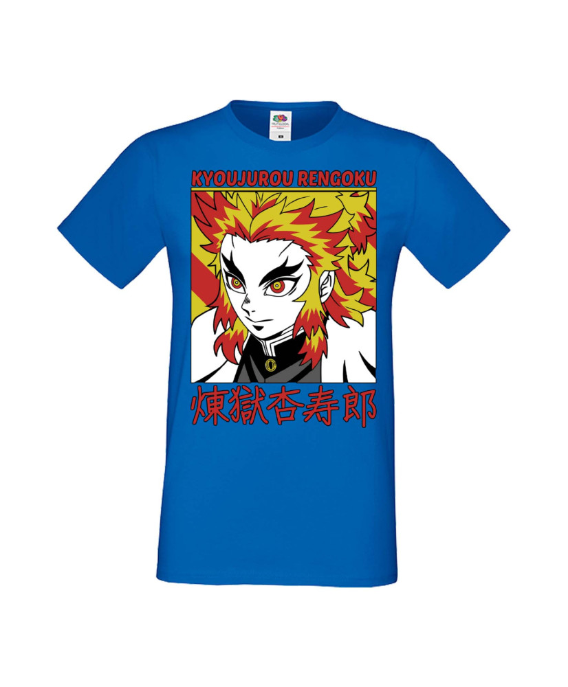 Мъжка Тениска Manga Anime Demon Slayer Kyojuro Rengoku 02