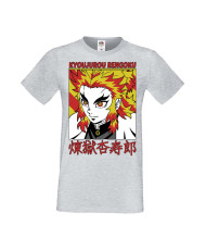 Мъжка Тениска Manga Anime Demon Slayer Kyojuro Rengoku 02