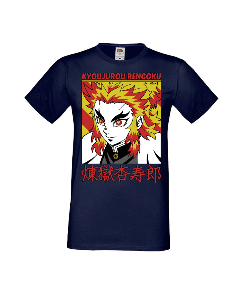 Мъжка Тениска Manga Anime Demon Slayer Kyojuro Rengoku 02