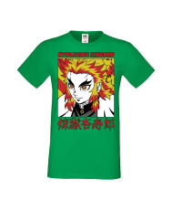 Мъжка Тениска Manga Anime Demon Slayer Kyojuro Rengoku 02