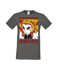 Мъжка Тениска Manga Anime Demon Slayer Kyojuro Rengoku 02