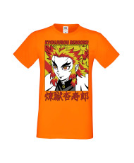Мъжка Тениска Manga Anime Demon Slayer Kyojuro Rengoku 02