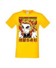 Мъжка Тениска Manga Anime Demon Slayer Kyojuro Rengoku 02