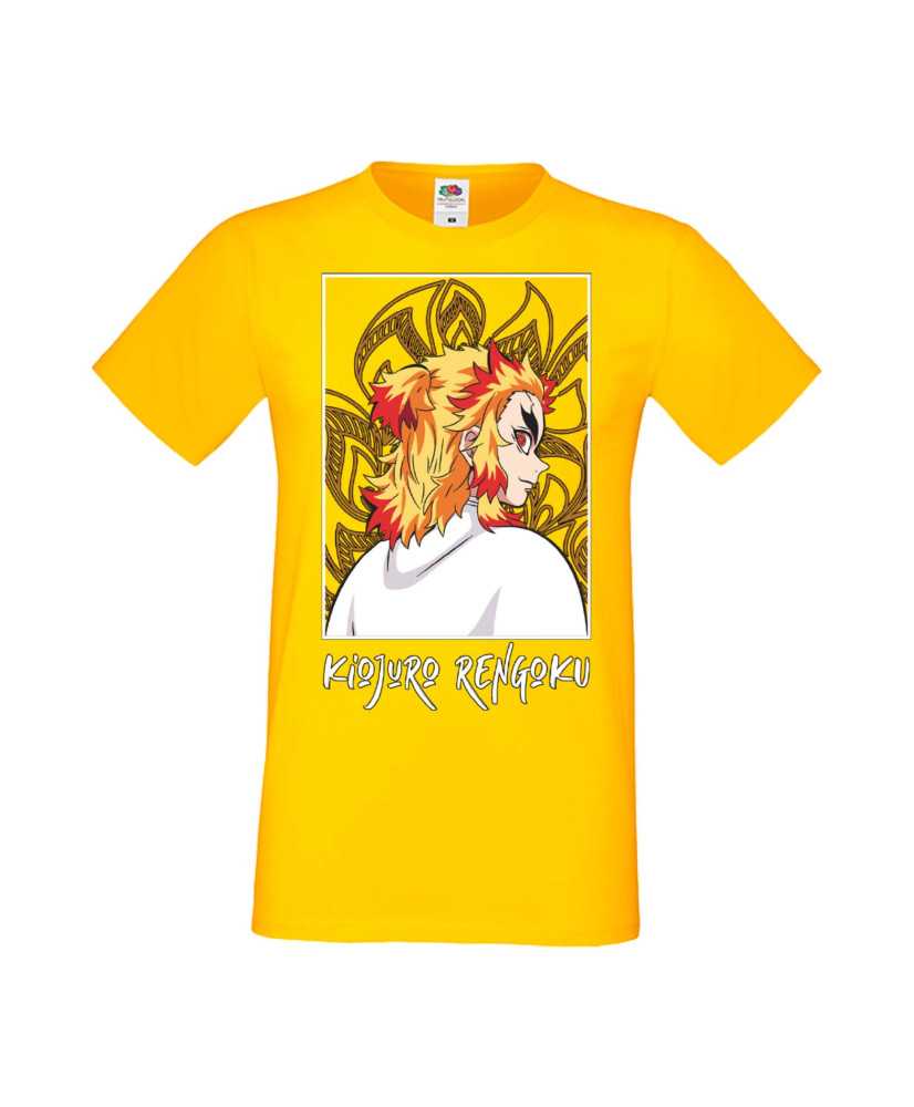 Мъжка Тениска Manga Anime Demon Slayer Kyojuro Rengoku 03